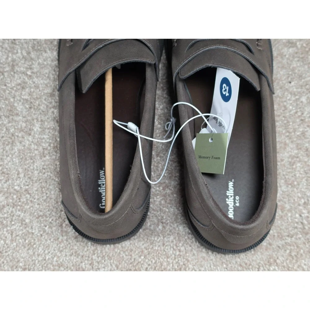 Goodfellow & Co Orson Men's Penny Loafers Dark Brown Memory Foam Size 13 NWT